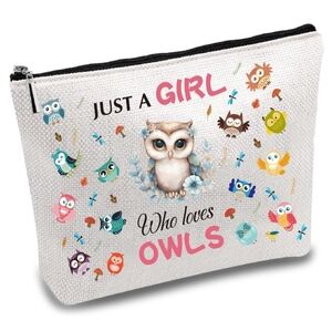 Just A Girl Who Loves Owls Bag For Makeup Snacks Or Anything Else